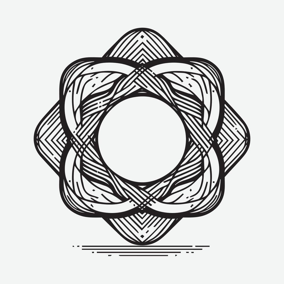 outline art Asymmetrical abstract shape vector