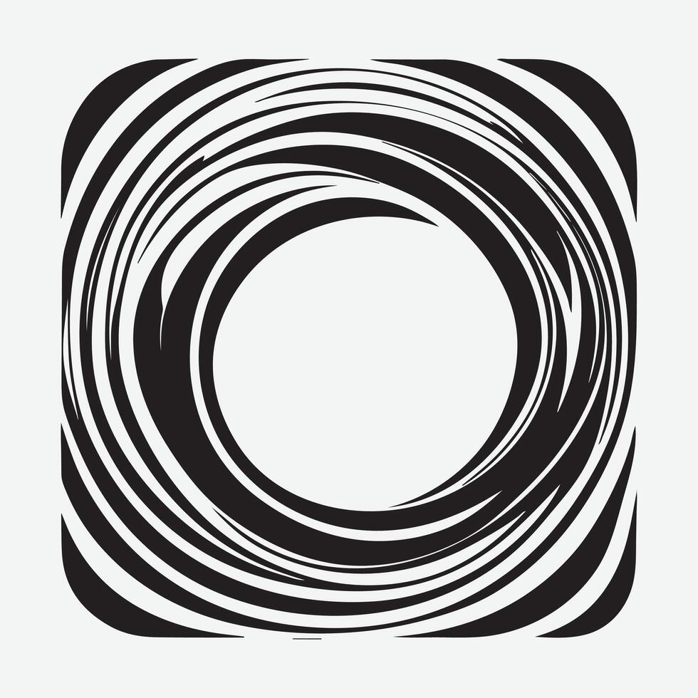 outline art Asymmetrical abstract shape vector