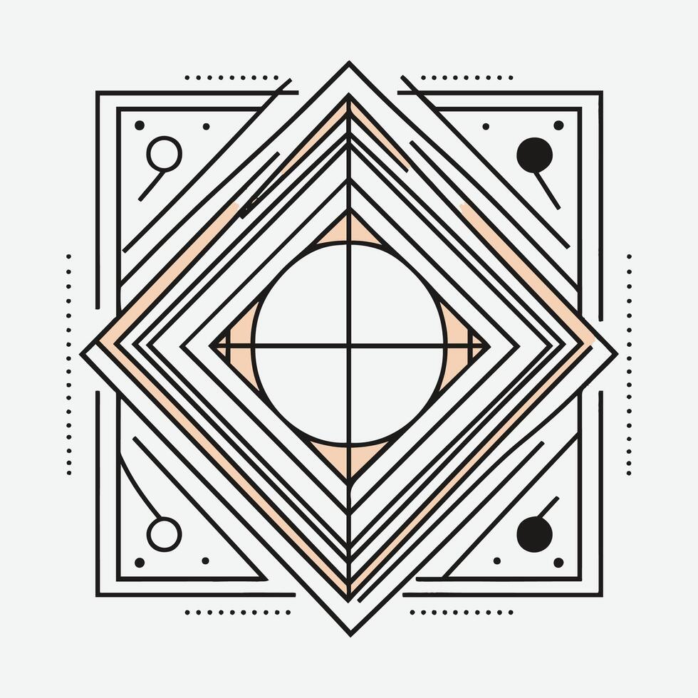 outline art Asymmetrical abstract shape vector