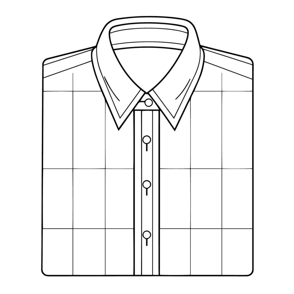 Neat outline icon of a business shirt in , perfect for professional attire designs. vector