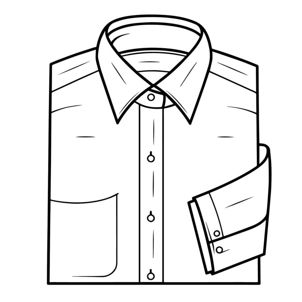 Neat outline icon of a business shirt in , perfect for professional attire designs. vector
