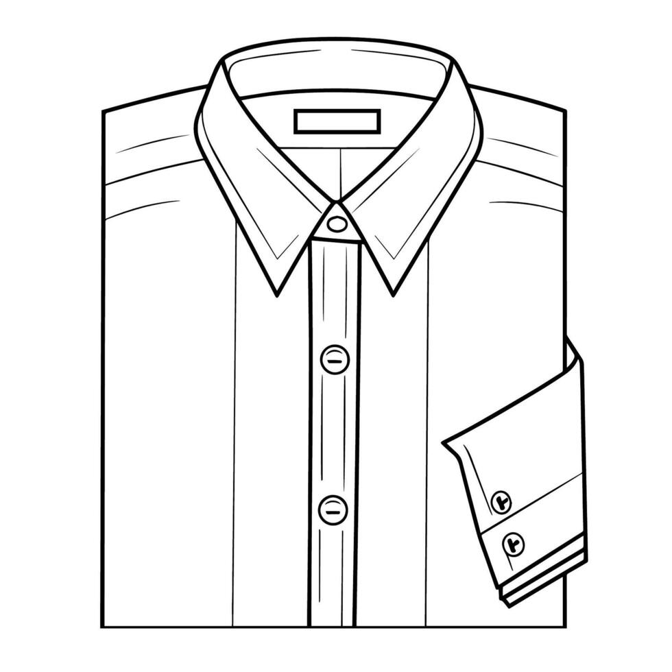 Neat outline icon of a business shirt in , perfect for professional attire designs. vector