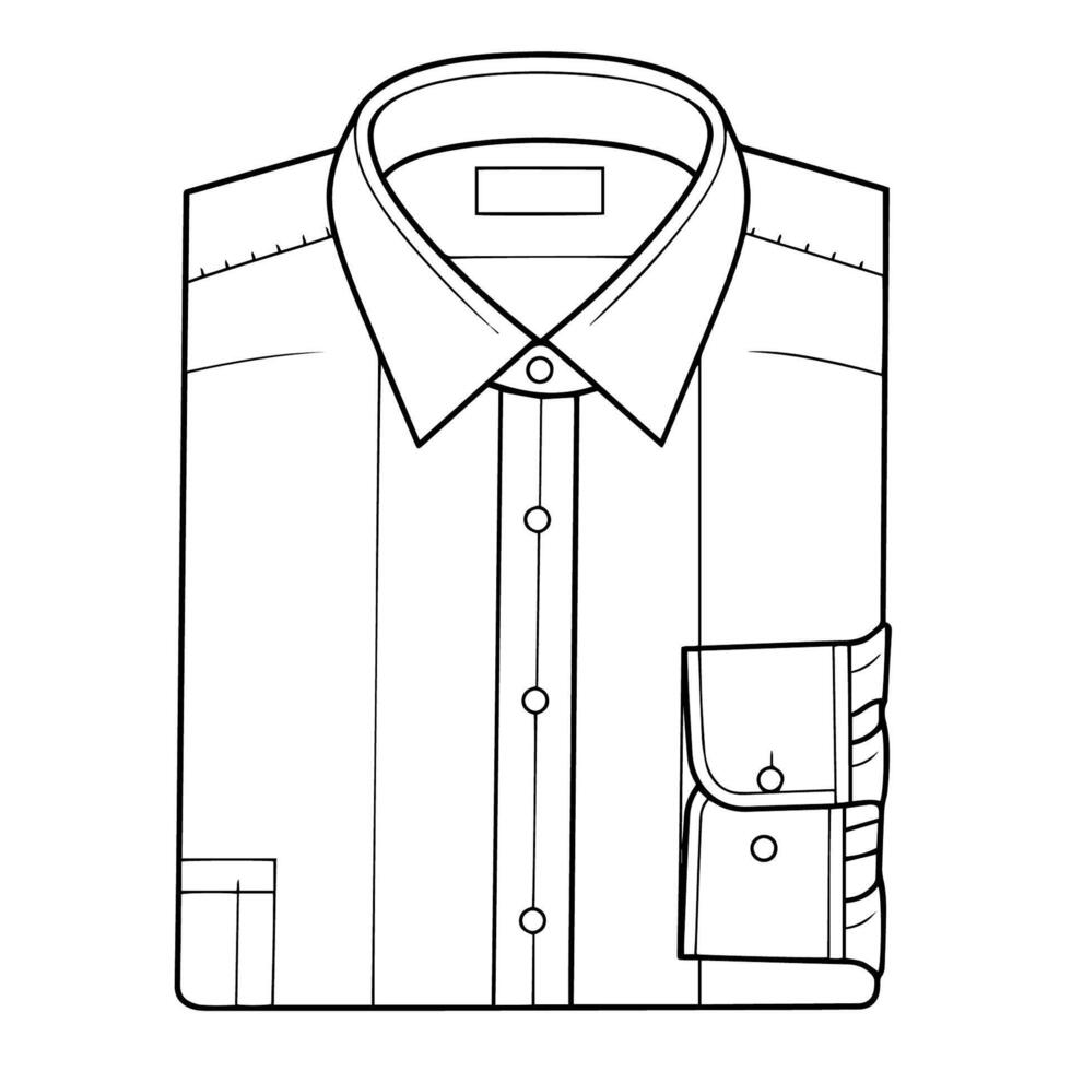 Neat outline icon of a business shirt in , perfect for professional attire designs. vector