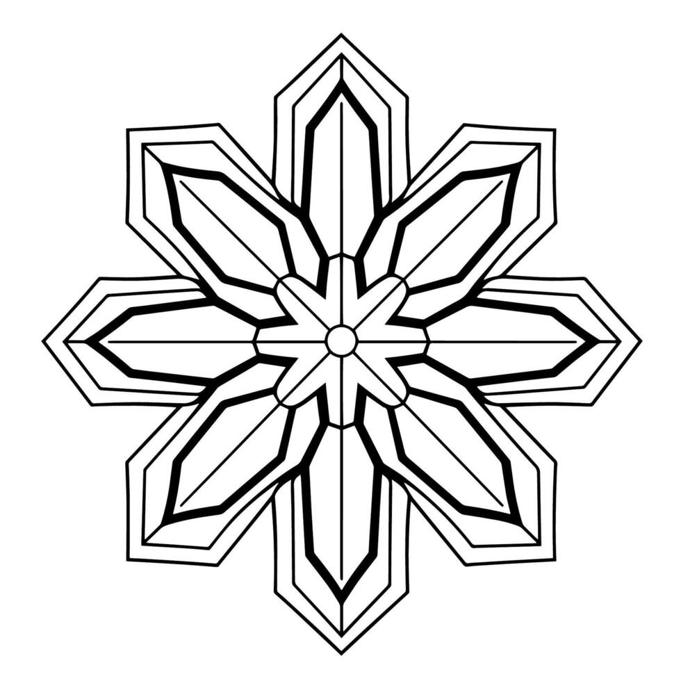 Crisp snowflake icon in minimalist style. vector