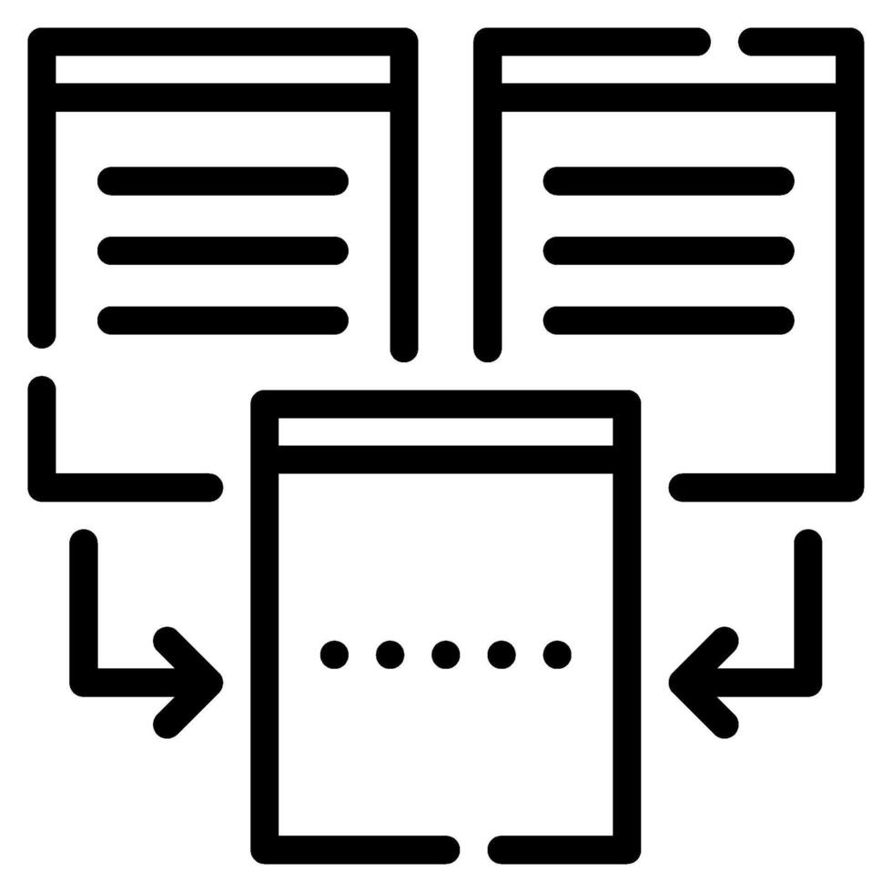 Merge icon for web, app, infographic, etc vector