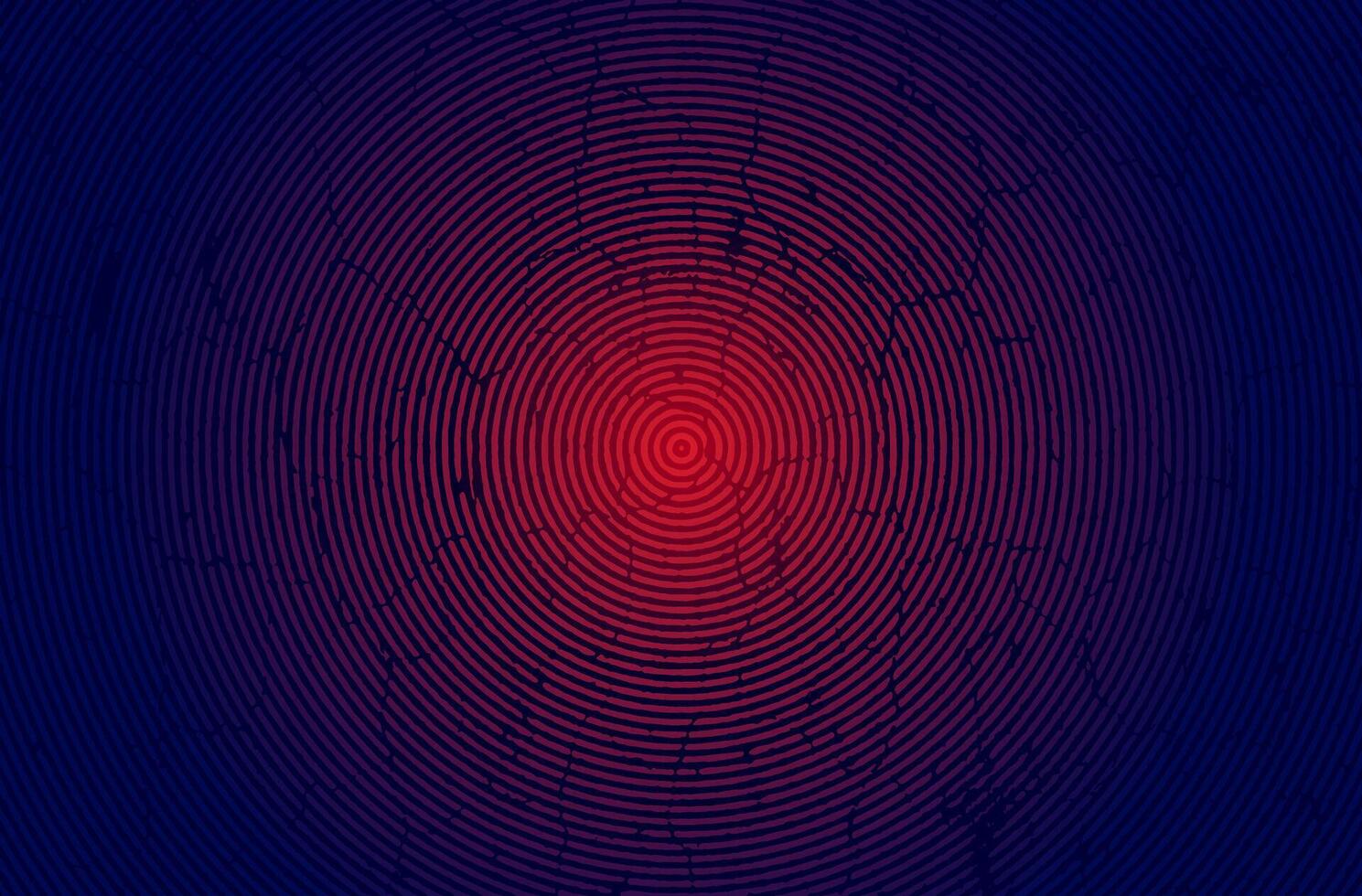 a red and blue circle with a black background, grunge texture spiral pattern line light effect design for background and wallpaper vector