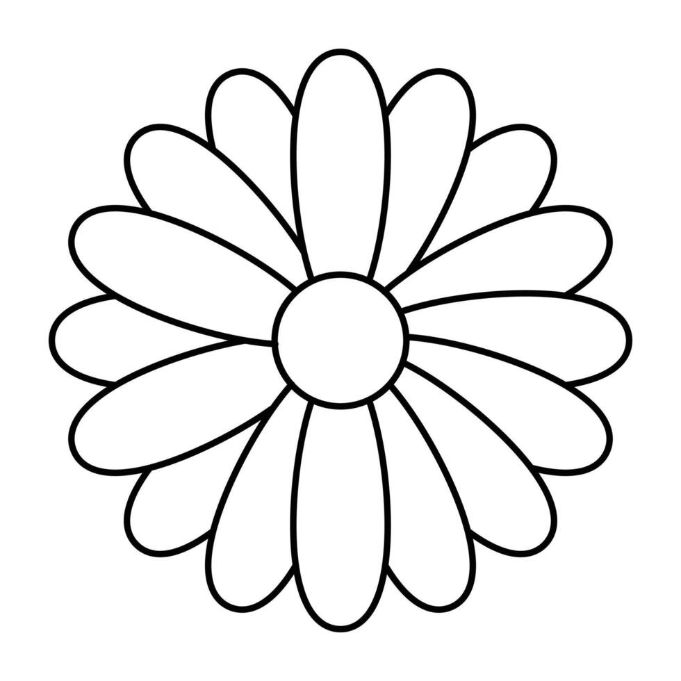 flower y2k element line icon. vector