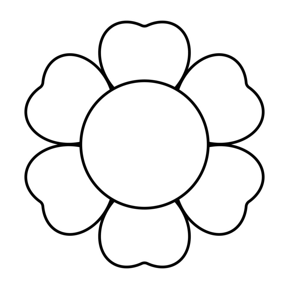 flower y2k element line icon. vector