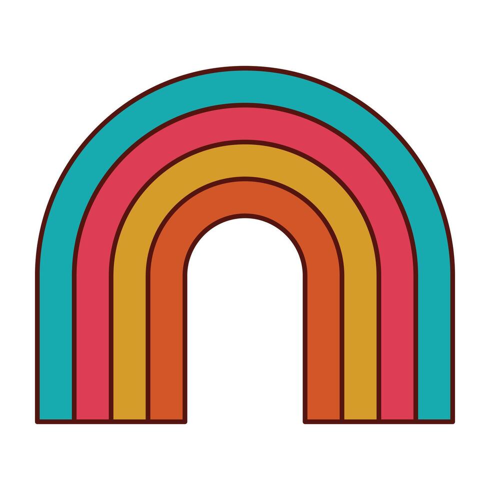 rainbow y2k elements vector