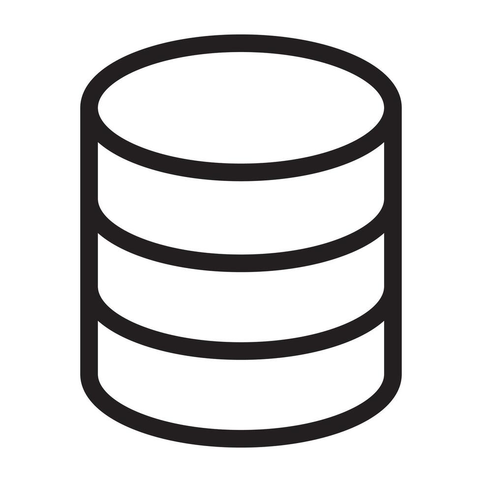 Database line icon vector