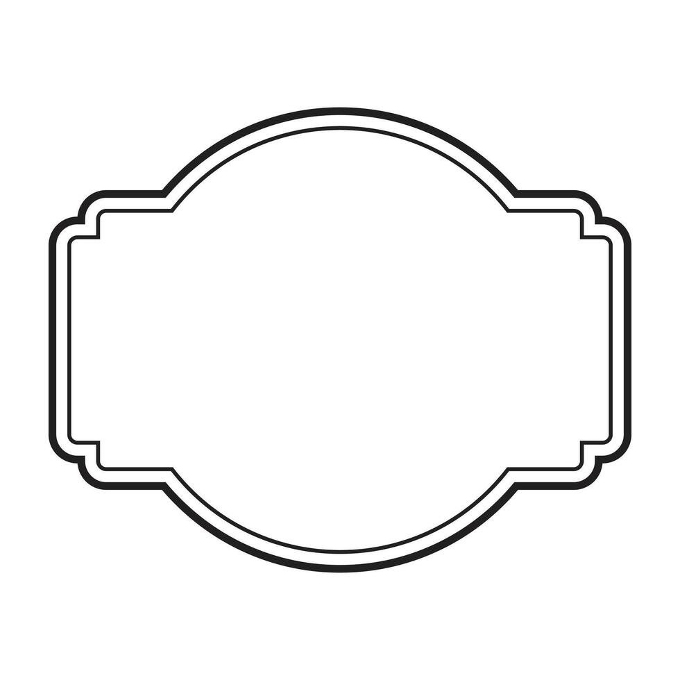 vintage label line frames. vector