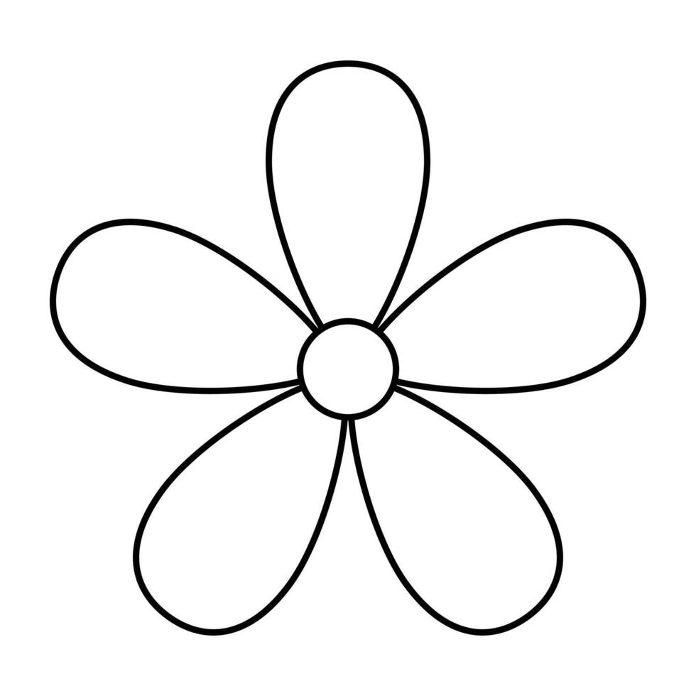 flower y2k element line icon. vector