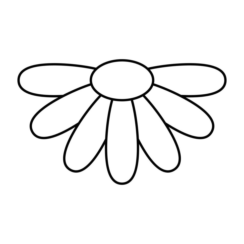 flower y2k element line icon. vector