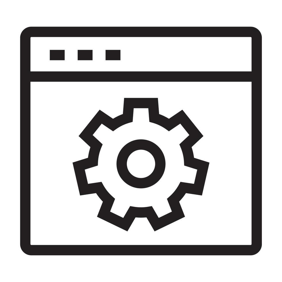 Algorithm line icon vector