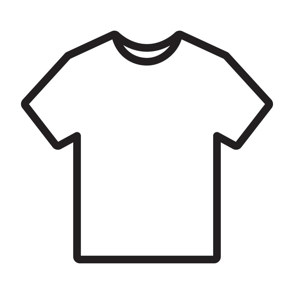 t-shirt line icon vector