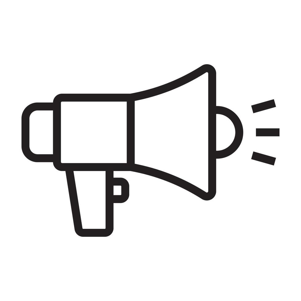 Megaphone line icon vector
