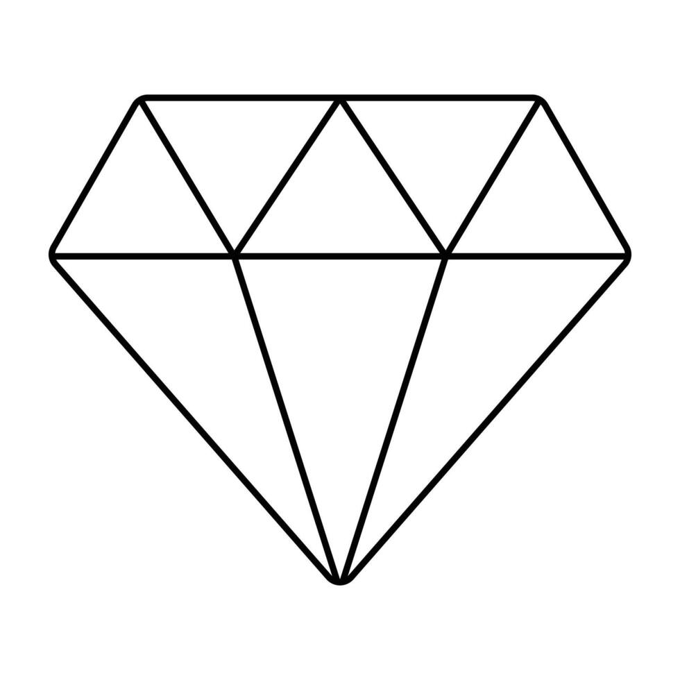 diamond y2k element line icon. vector