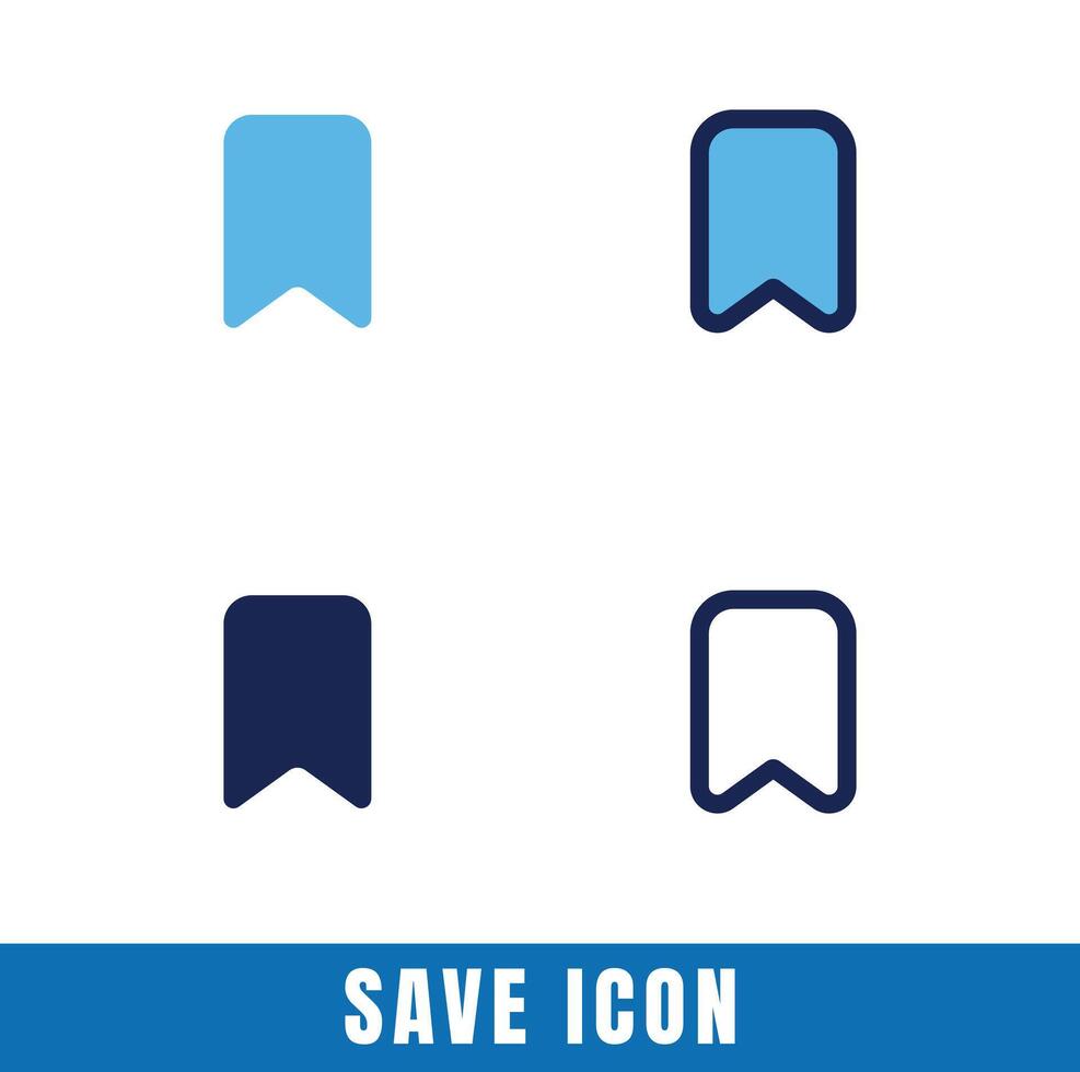 Simple Save icons in different designs set vector