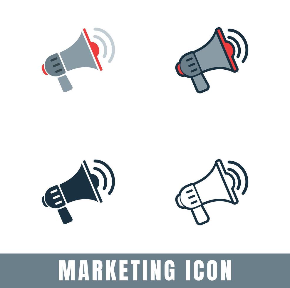 Simple Marketing icons in different designs set vector