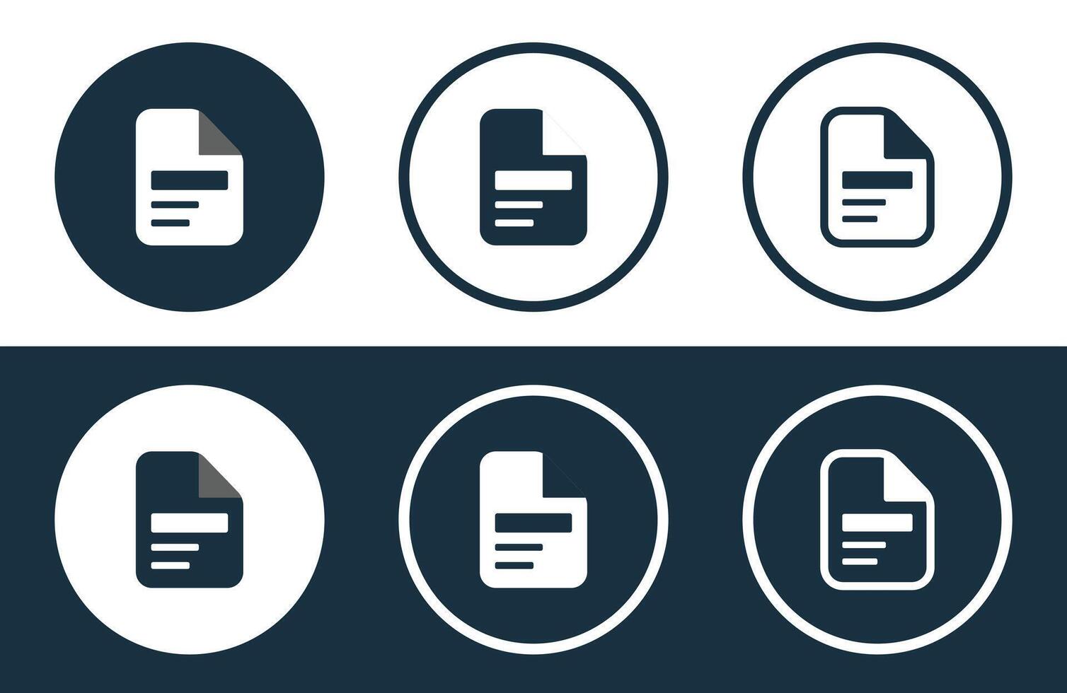 Set of File icons isolated flat and outline style illustration vector