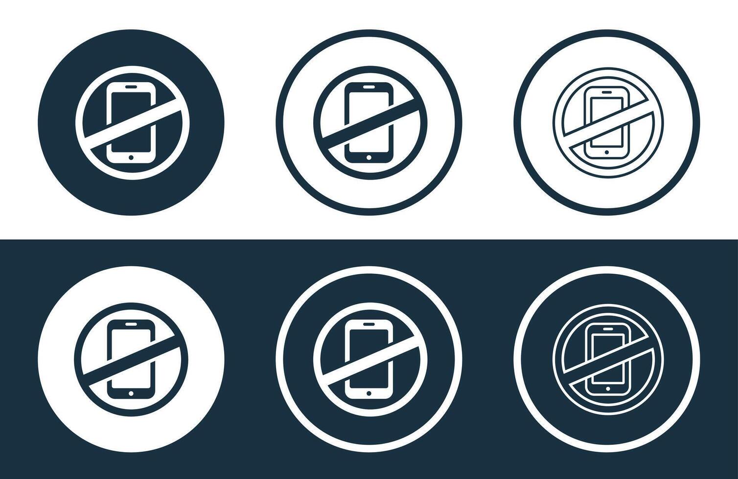 Set of Mobile Resistant icons isolated flat and outline style illustration vector
