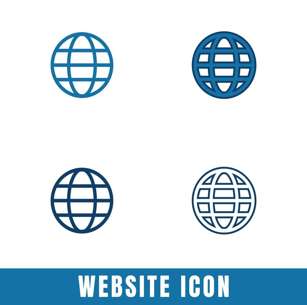 Simple Website icons in different designs set vector