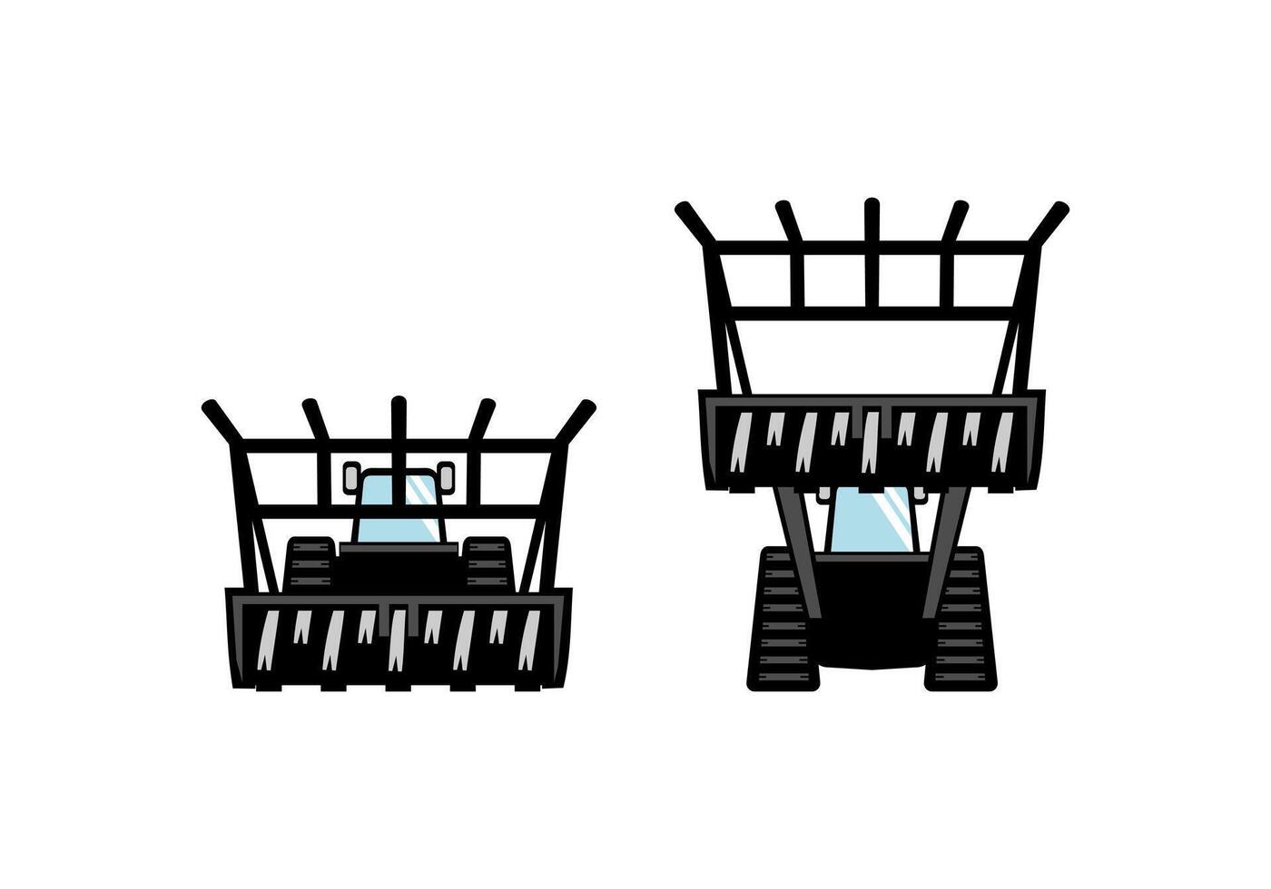 Skid Steer Mulcher Design Illustration vector