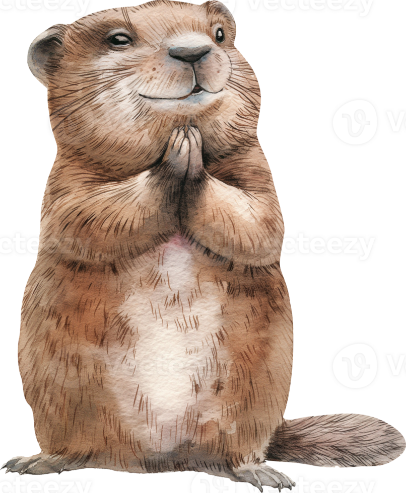 Cute Marmot Whispering Wishes png