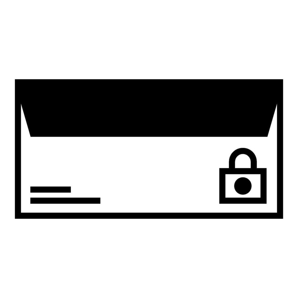 secret letter icon on transparent background vector