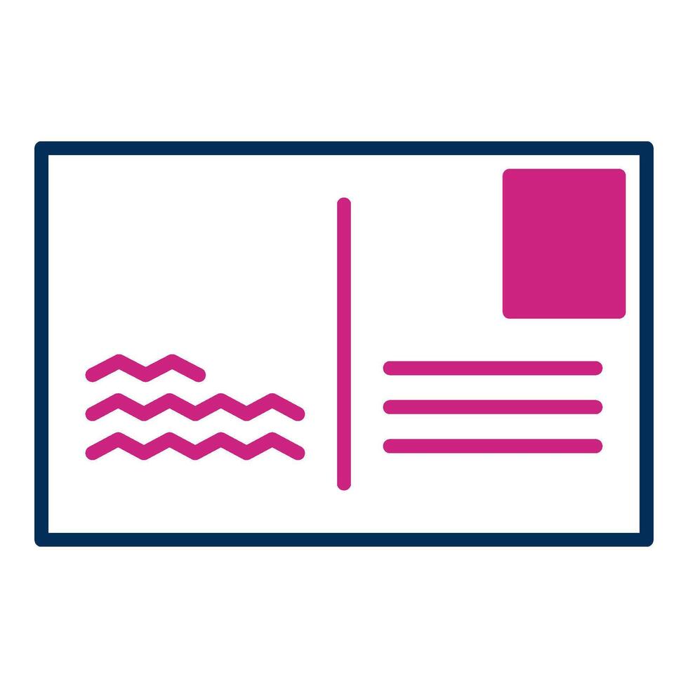postcard icon, post office equipment icon vector