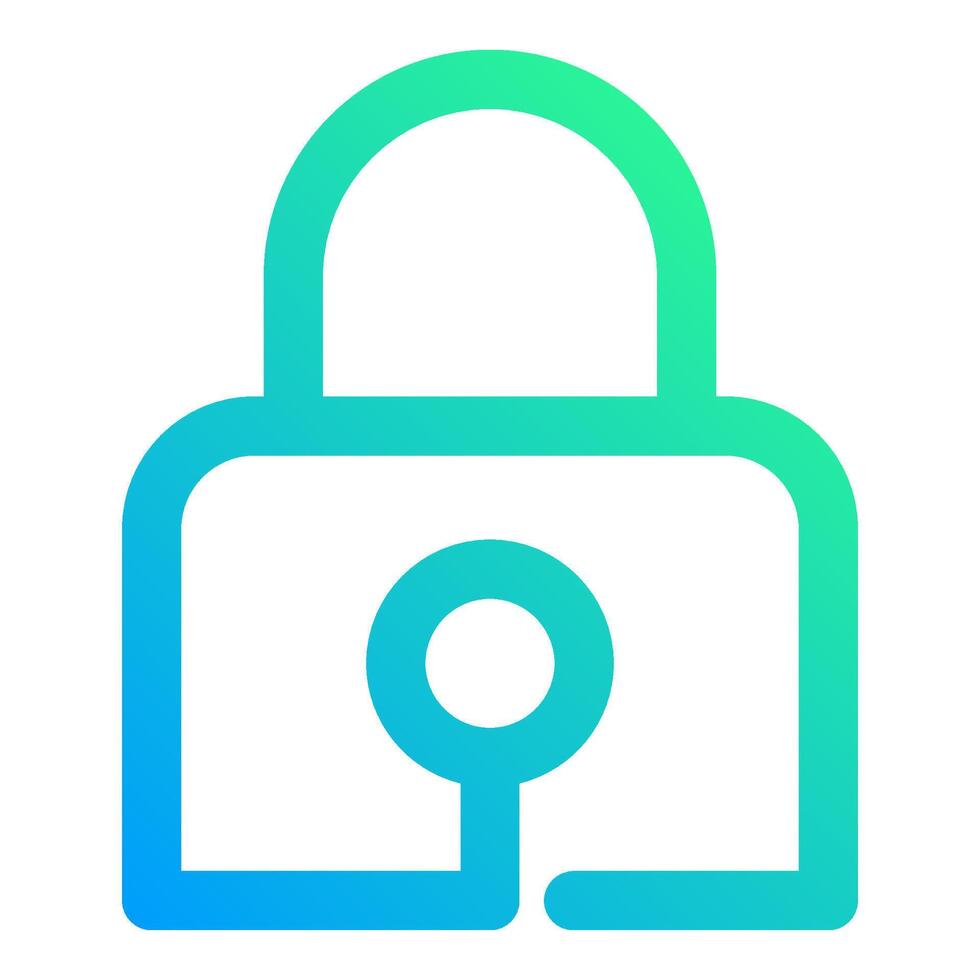 padlock, simple icon quality interface vector