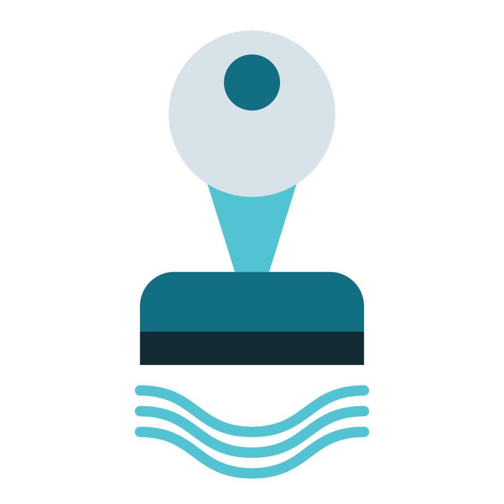 postmark icon, post office equipment icon vector