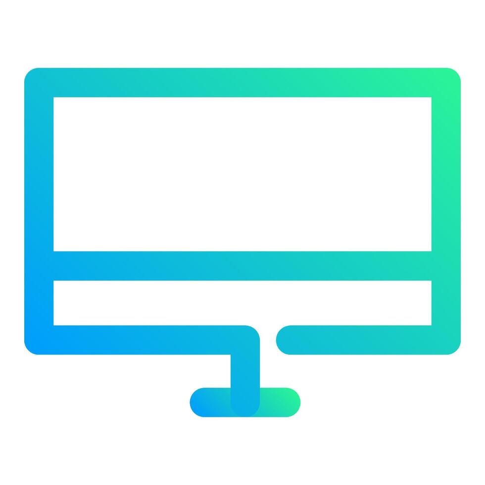 computer monitor, simple icon quality interface vector