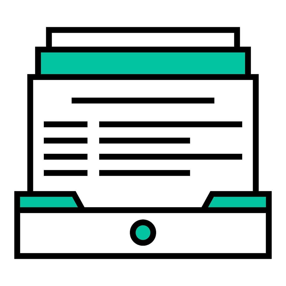 file icon in drawer with transparent background vector