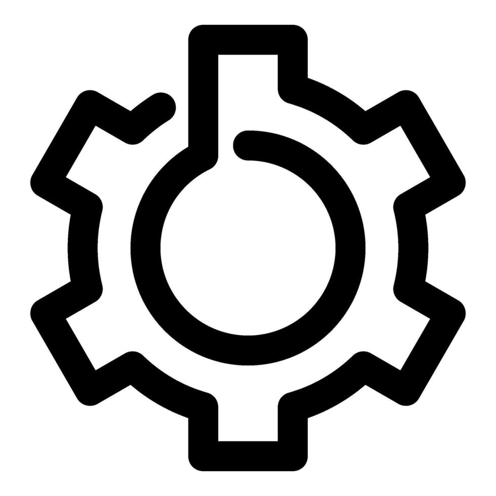 gear setting, simple icon quality interface vector