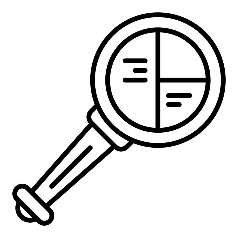 magnifying glass, bookkeeping and business icon vector