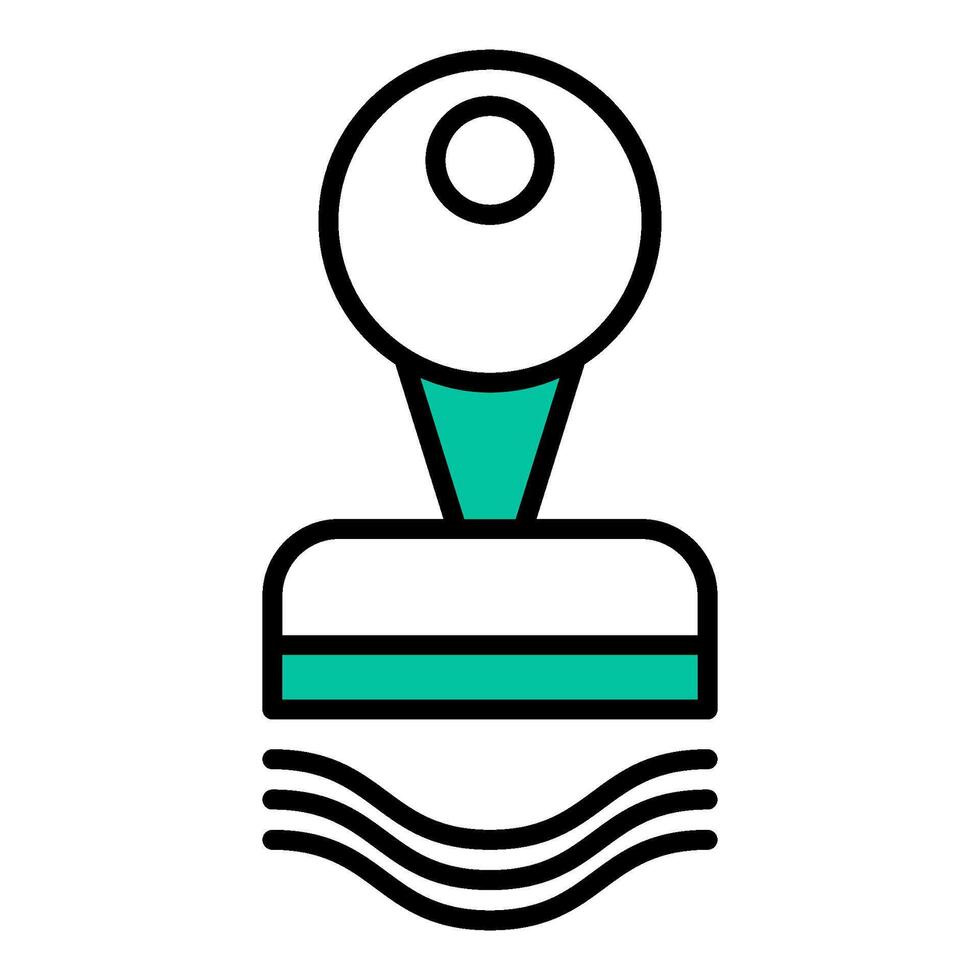 postmark icon, post office equipment icon vector