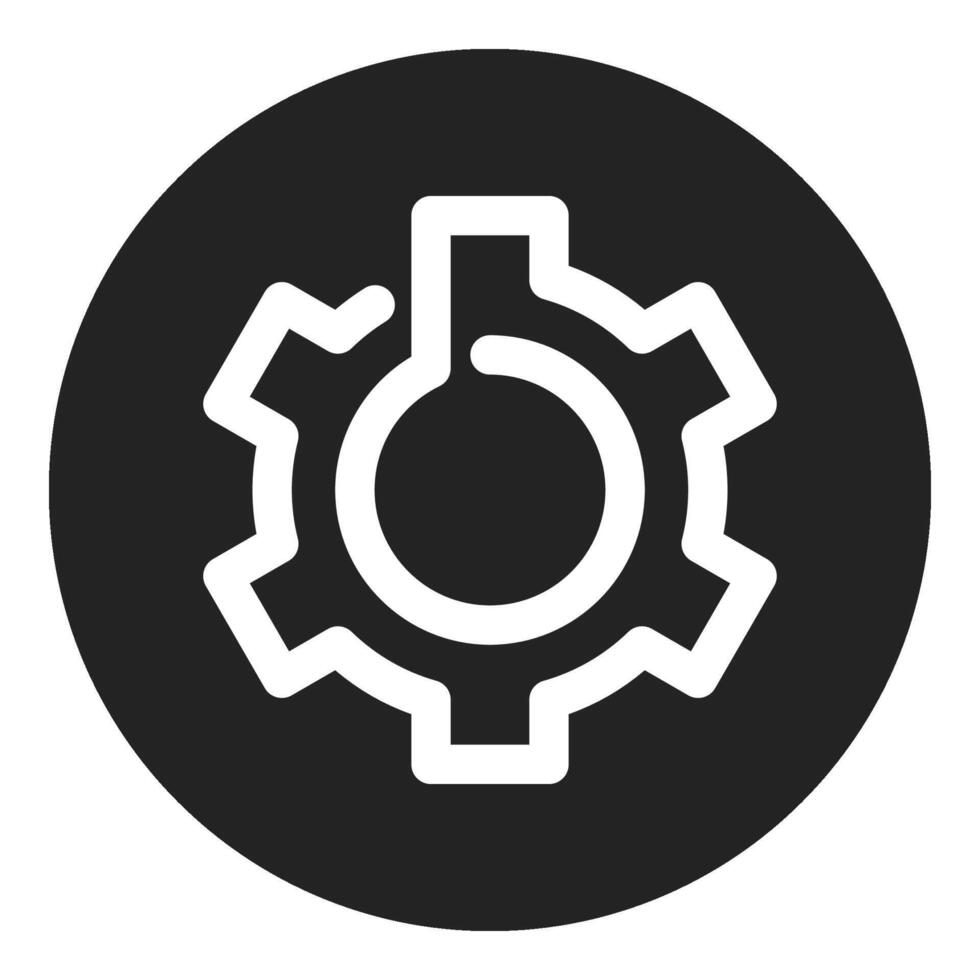 gear setting, simple icon quality interface vector