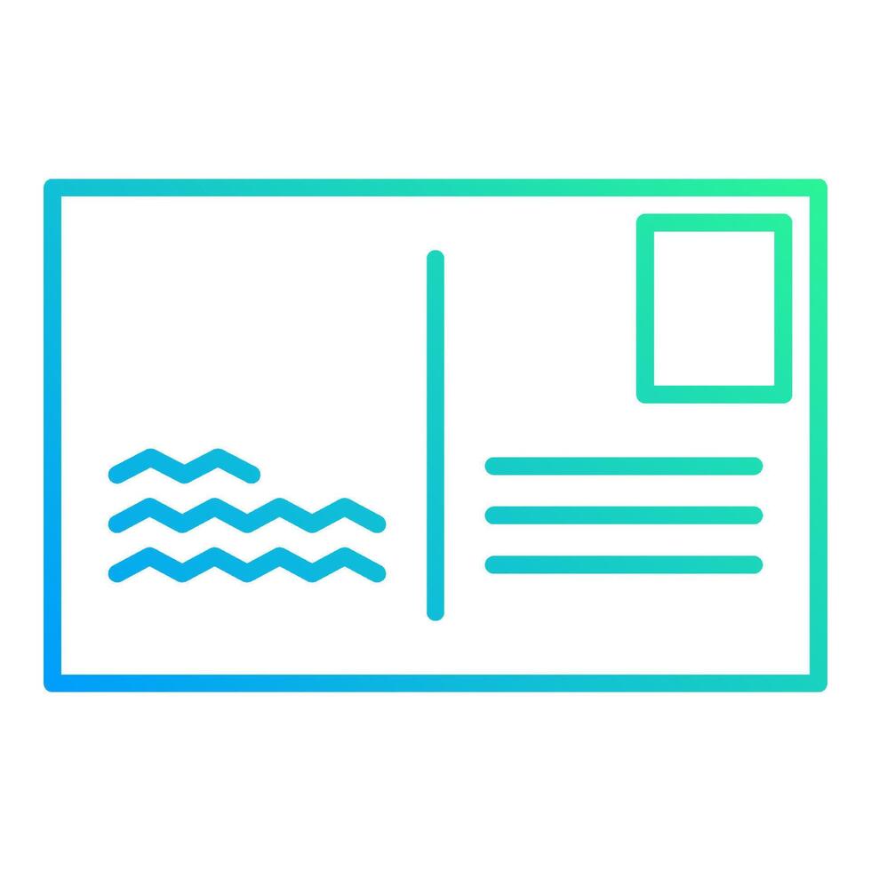 postcard icon, post office equipment icon vector