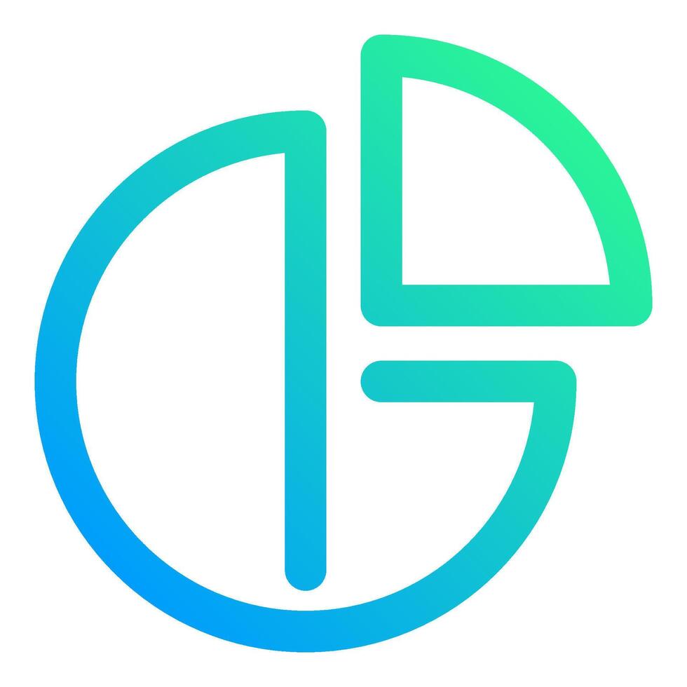 pie chart, simple icon quality interface vector