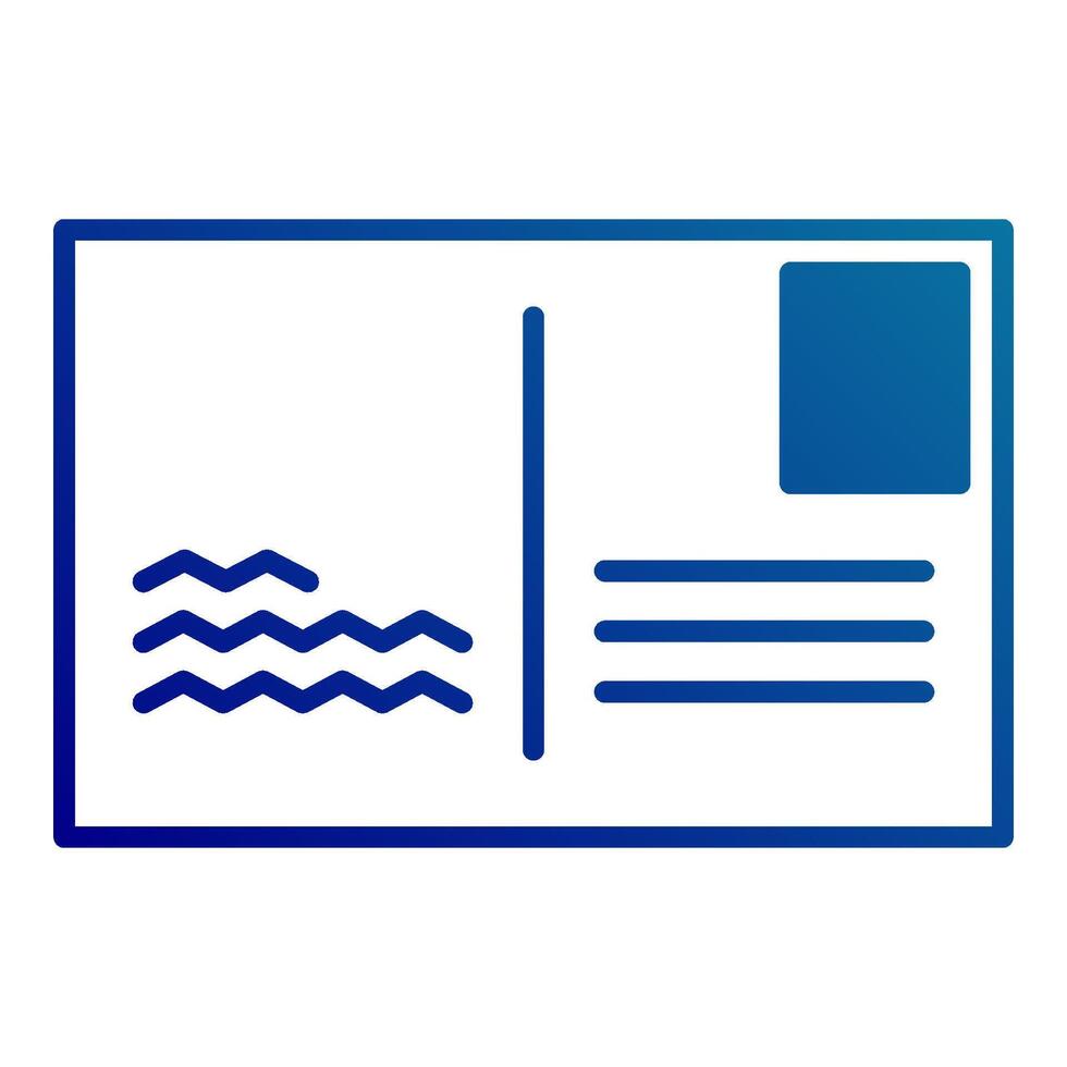 postcard icon, post office equipment icon vector