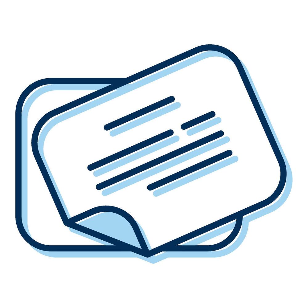 note icon, post office equipment icon vector