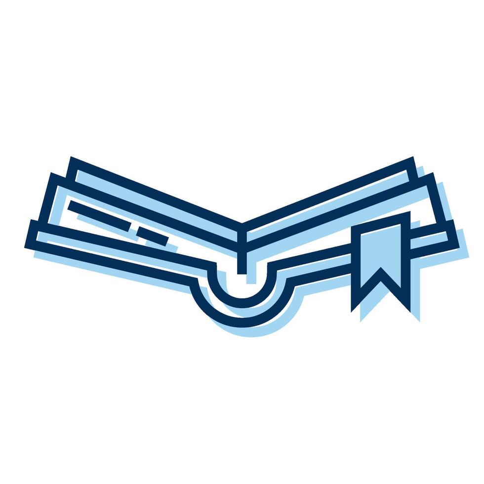 open book icon on transparent background vector