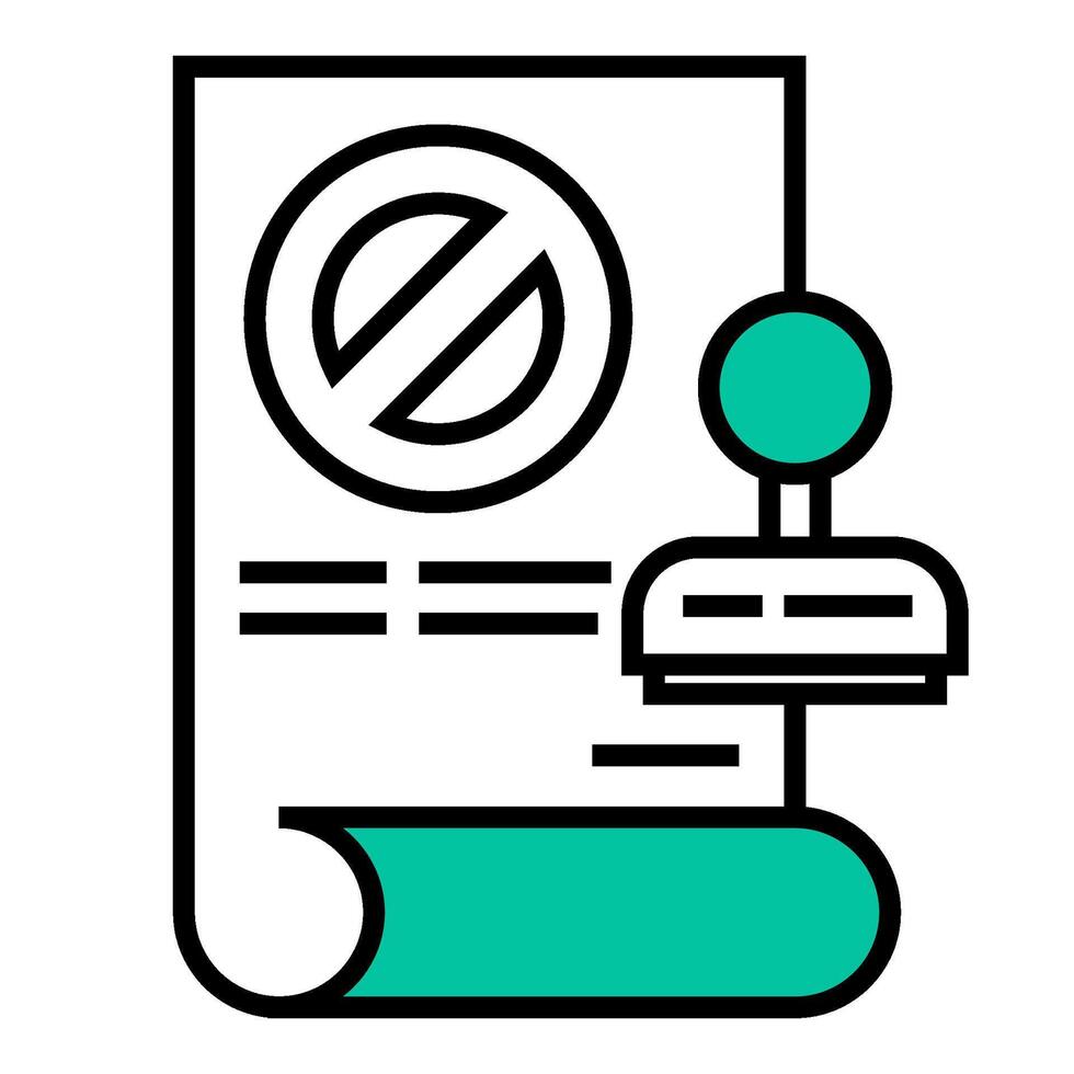 letter and stamp icon on transparent background vector