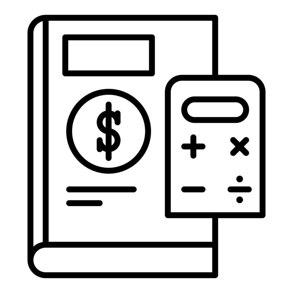 financial book, bookkeeping and business icon vector