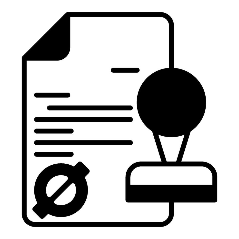 letter and postmark icon, post office equipment icon vector
