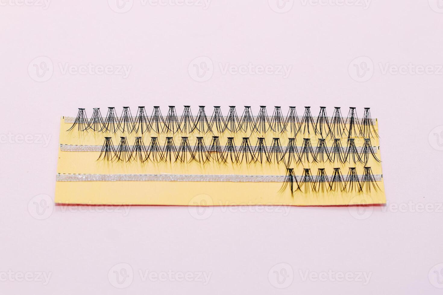 Artificial false eyelashes for make-up from eco pile. photo