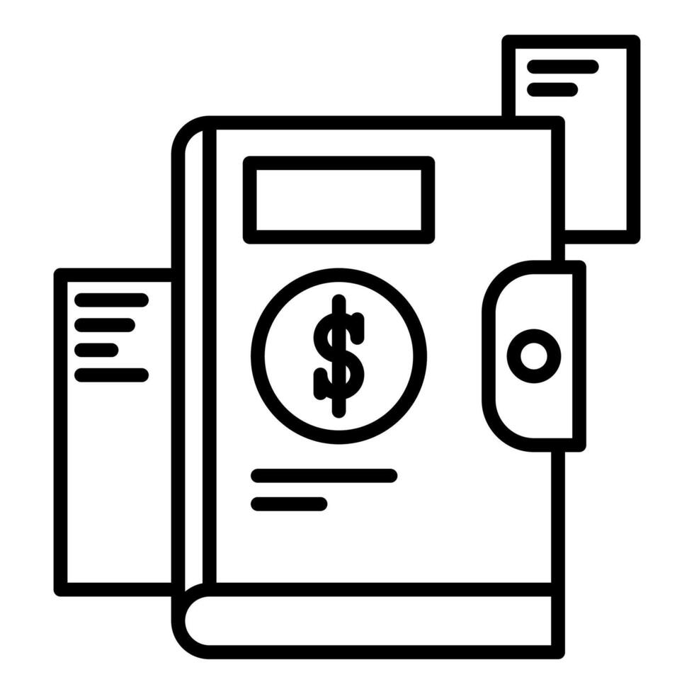 financial book, bookkeeping and business icon vector