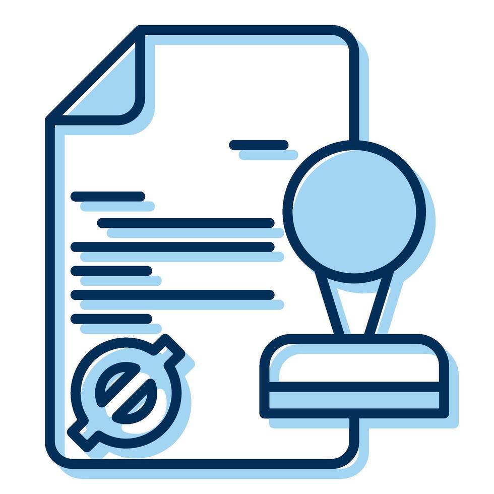 letter and postmark icon, post office equipment icon vector