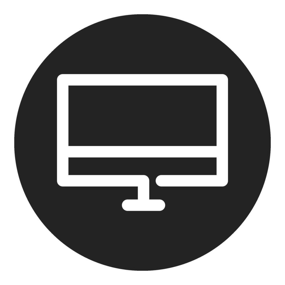 computer monitor, simple icon quality interface vector